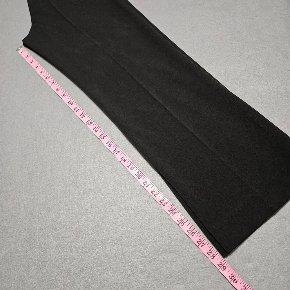 TravelSmith Pants Womens PETITE Sz 4P Wide-Leg Side Zip Minimalist Career Black
